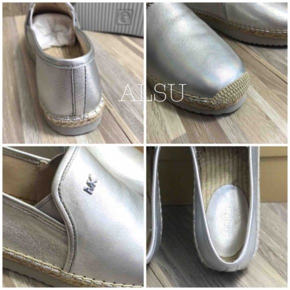 💖MEGA SALE💖🌿 NWT Michael Kors Hastings Slip On 7 Metallic Silver 40R8HTFP2M - Picture 8 of 16